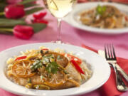 A three-course meal can equate to one elegant romantic Valentine's Day dinner.