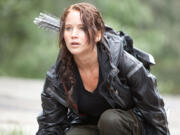 Jennifer Lawrence portrays Katniss Everdeen in a scene from &quot;The Hunger Games.&quot;