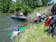 Skamania County first responders pulled a father and daughter out of the Columbia River near Stevenson  on Sunday.