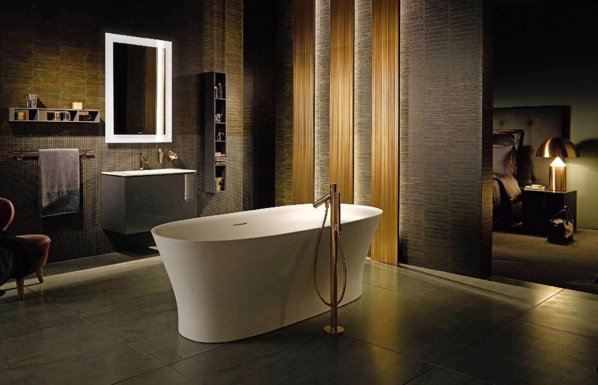 This free-standing tub from Philippe Starck&#039;s Cape Cod collection for Duravit is made of a new material that&#039;s soft and warm to the touch.