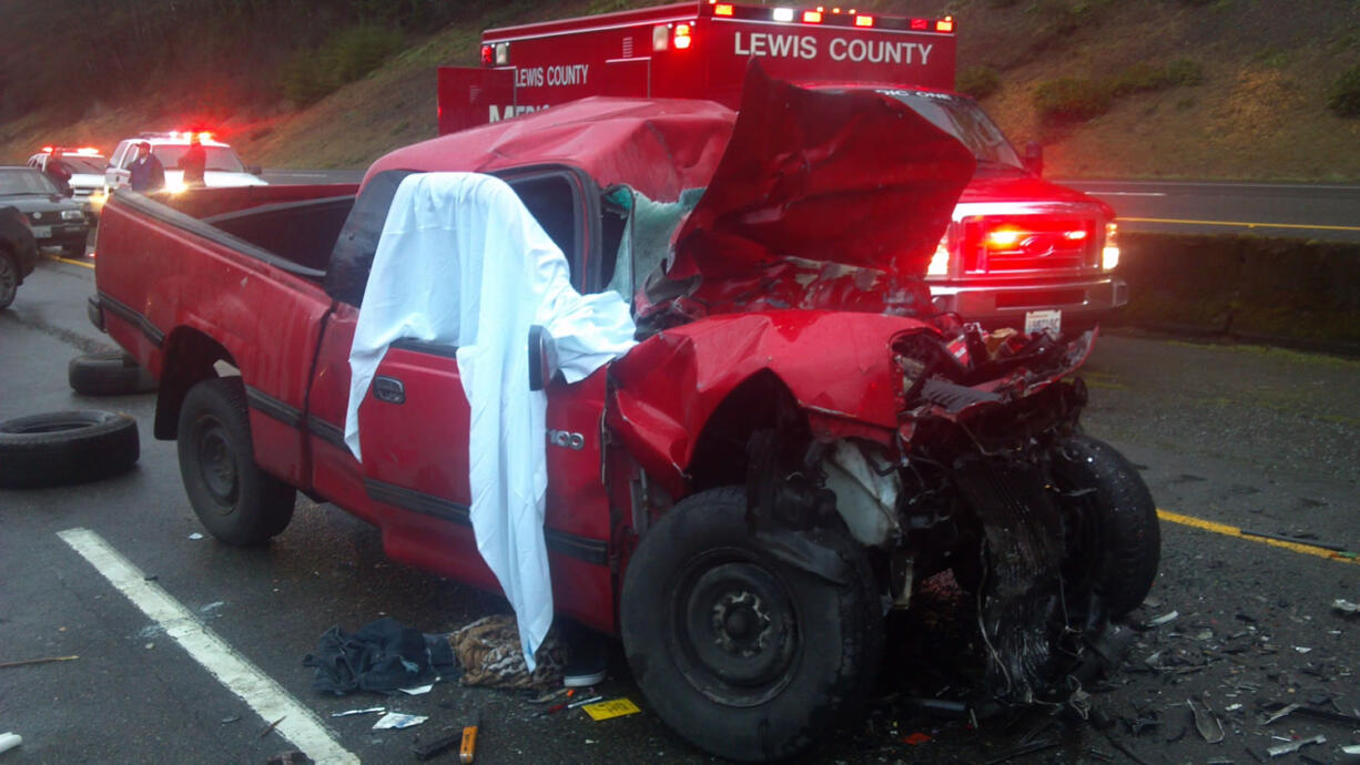 Two Vancouver men were killed in a crash on Interstate 5 in Lewis County Thursday morning, state patrol said.