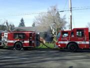 Firefighters battled a fire at 6914 N.W. Anderson Ave.