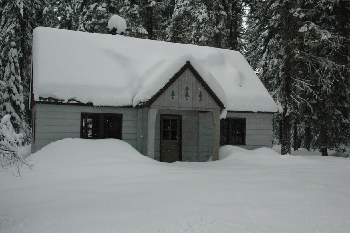 The former tool shed at Willard has been moved to the site of the Peterson Prairie Guard Station, which burned down in 2012.