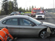 This accident tied up northbound Interstate 5 for 30 minutes Sunday morning at Main Street.