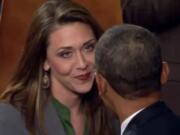 U.S. Rep. Jaime Herrera Beutler, R-Camas, greets President Barack Obama as he enters the U.S.