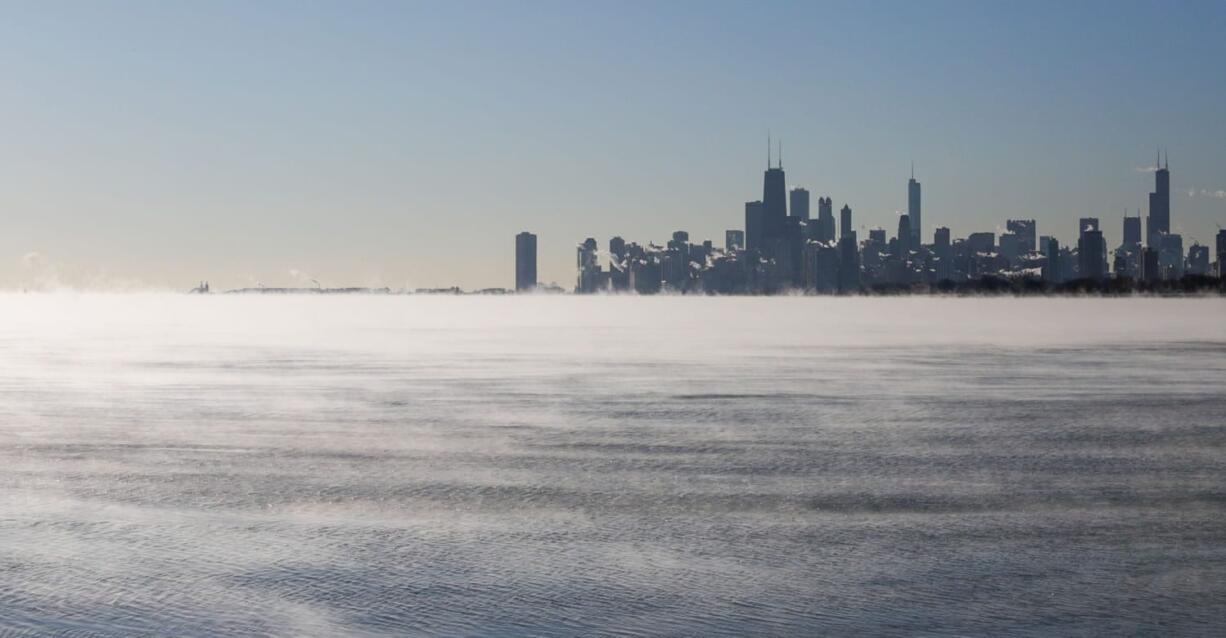 A scene along Chicago&#039;s lakefront photographed Monday. It was the coldest morning of the season so far in Chicago with sub-zero temperatures and wind chills across the area. The arctic air mass that froze water pipes in Minnesota and lead Chicago officials to ask residents to check on neighbors this weekend is sticking around in some parts of the upper Midwest.