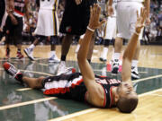 Blazers forward Nicolas Batum suffered a bruised knee late in Monday's loss to Utah.