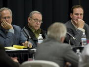 Clark County Commissioners, from left, Marc Boldt, Tom Mielke and Steve Stuart.