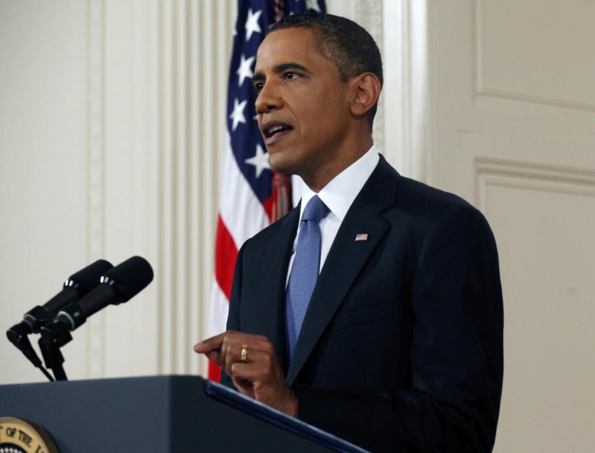 President Barack Obama delivers a televised address from the East Room of the White House in Washington, Wednesday on his plan to drawdown U.S.