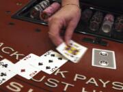 Blackjack will be among the games offered at a new cardroom that opened recently at the Oaktree Restaurant in Woodland.