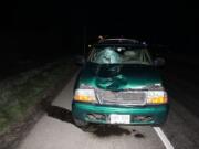 James Whitehorse, 25, of Vancouver was hit and killed by an SUV Tuesday night on Highway 30 in Oregon.