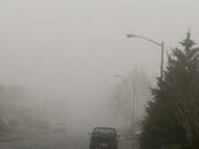 Fog persisted in parts of Clark County Friday.