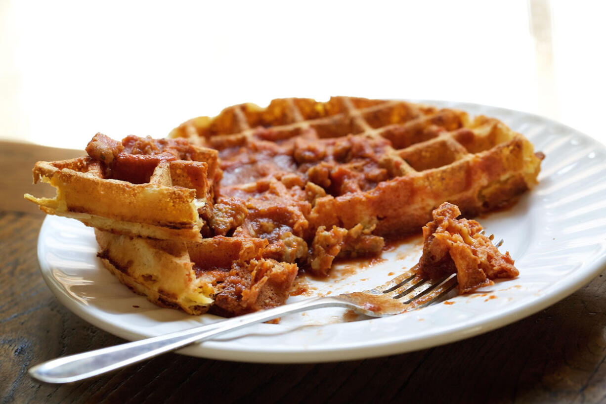 Cauliflower and Cheese Waffles (Deb Lindsey for The Washington Post)