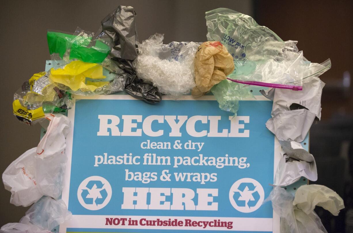 The &quot;Beyond Bags&quot; campaign encourages Clark County residents to recycle their polyethylene packaging and grocery bags at Safeway stores rather than throw them into blue recycling carts.