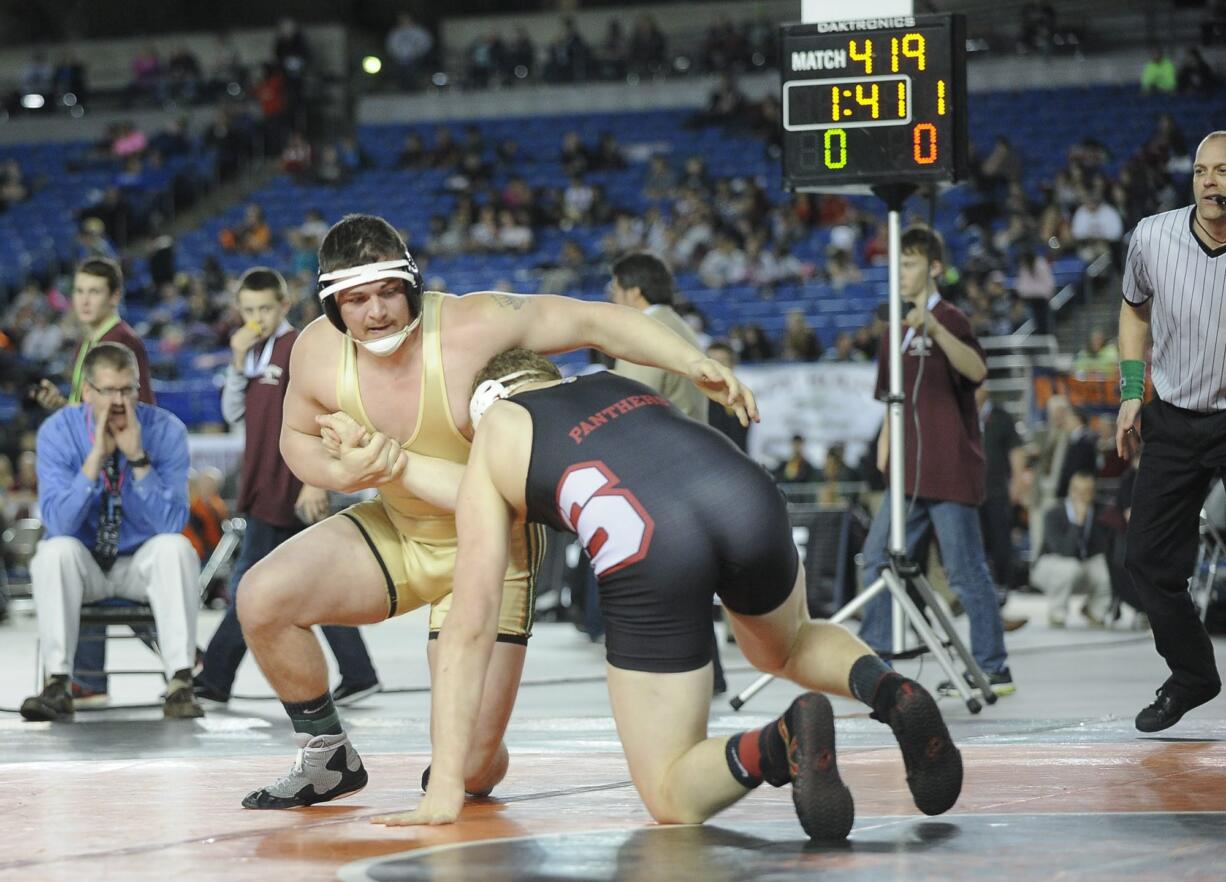 Dallas Goodpaster of Evergreen (left) heads to the Tacoma Dome this weekend in search of an elusive state championship.