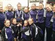 Columbia River gymnastics team that placed third at the 3A/2A state championships in Tacoma on Friday, Feb. 19, 2016.