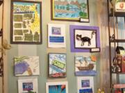 Student art on display at Ridgefield Floral in celebration of Youth Art Month.