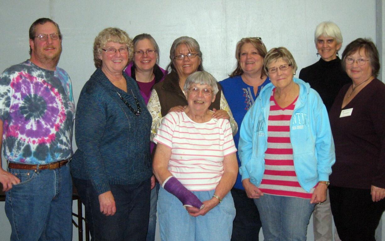 Hazel Dell: The Washington State University Master Food Preservers volunteered more than 2,000 hours last year, and celebrated at an awards banquet on Jan. 23. Back row, from left: Terri Emrich, Malia Myers, Shelley Bloemke and Vicki Ivy.