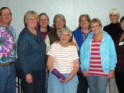 Hazel Dell: The Washington State University Master Food Preservers volunteered more than 2,000 hours last year, and celebrated at an awards banquet on Jan. 23. Back row, from left: Terri Emrich, Malia Myers, Shelley Bloemke and Vicki Ivy.