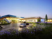 Artist&#039;s rendering of the Cowlitz Tribe&#039;s $510 million casino-resort project under construction near La Center. Scheduled to open in 2017, the three-phase project initially will include a 368,000-square foot casino-resort building. A hotel is scheduled for a later phase of development, tribal officials say.