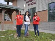 Cape Horn-Skye boosters, from left, Leann Wilkins, Brandi Leonard and Jessica Arnold.