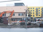 Construction takes place at 13 West Apartments as the newly completed 15 West Apartments is seen in the background. The Vancouver City Council wants to ask voters to approve a property tax in November that could generate $8.4 million a year for affordable housing and make a dent in the community’s growing problem with housing instability and homelessness.