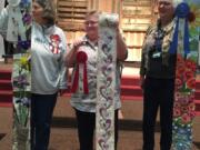 Five Corners: The top three finalists of Clark County Quilters Challenge were Nancy Tubbs, from left, Helen Sherburne and Janice Harding Harris.