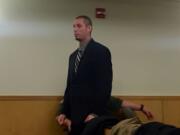 Alex J. Wright, 30, is arraigned Friday in Clark County Superior Court on charges he possessed child pornography on his computer.  A judge ruled he can use the Internet under certain conditions.