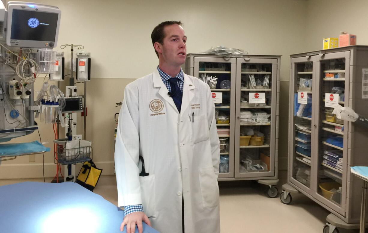 Dr. Andrew A. Montes talks on Wednesday, Feb. 24, 2016, in a hospital emergency room in Aurora, Colo., about a small report to be published in the New England Journal of Medicine. Colorado&#039;s tourists aren&#039;t just buying weed now that it&#039;s legal they&#039;re ending up in emergency rooms at rates far higher than residents, according to the new study.