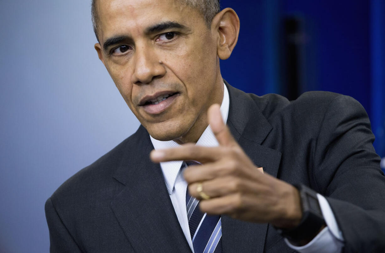 President Barack Obama speaks about the economy Friday at a news conference at the White House in Washington. The president said the U.S. has the strongest, most durable economy in the world.