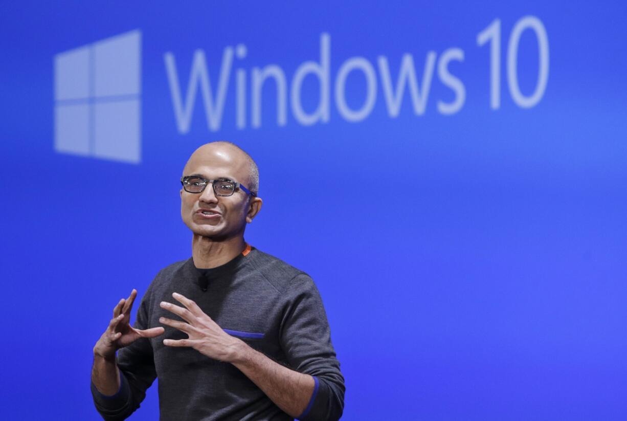 Microsoft CEO Satya Nadella speaks at an event demonstrating the new features of Windows 10 at the company&#039;s headquarters in Redmond. If you&#039;re running an older version of Windows, you might suddenly find Microsoft&#039;s Windows 10 upgrade already downloaded on your machine. The automatic download, which began the first week of February, is part of Microsoft&#039;s aggressive push to get Windows 10 on as many devices as possible.