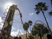 Guests ride the Hollywood Rip Ride Rocket roller coaster at Universal Studios in Orlando, Fla. In the last 25 years, Universal Orlando has emerged from the shadow of its older sister park to forge its own identity celebrating the entertainment industry.