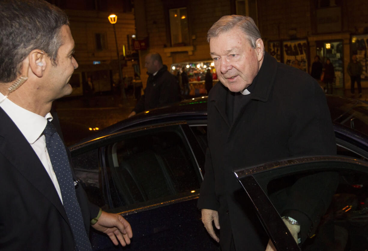 Australian Cardinal George Pell arrives Monday in Rome to testify via videolink from the hotel to the Royal Commission sitting in Sydney.