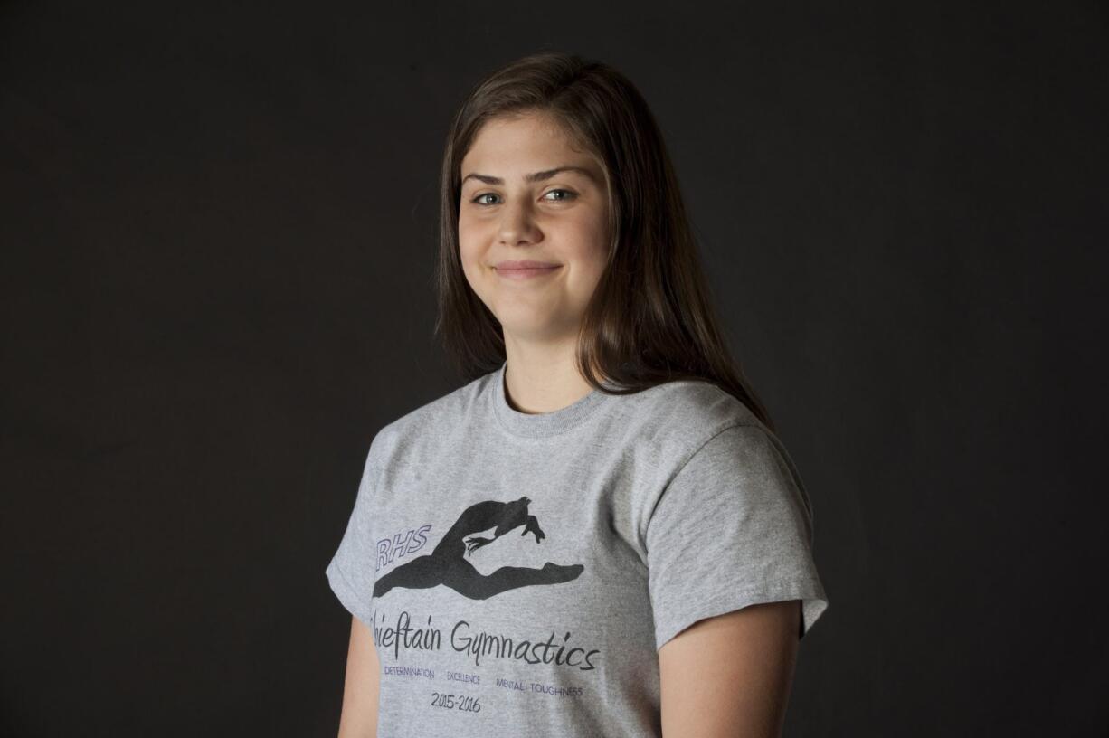 Columbia River&#039;s Sarah Ellis is seen in Vancouver Monday March 14, 2016. Ellis is the All-Region gymnast of the year.