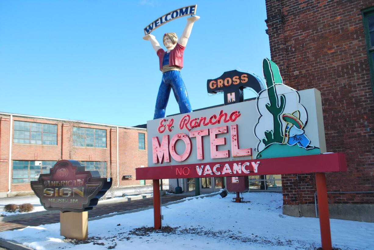 Visitors might feel nostalgia for bygone times at the 11-year-old American Sign Museum in Cincinnati, Ohio.