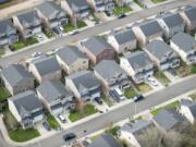 Aerial view of housing in Vancouver.