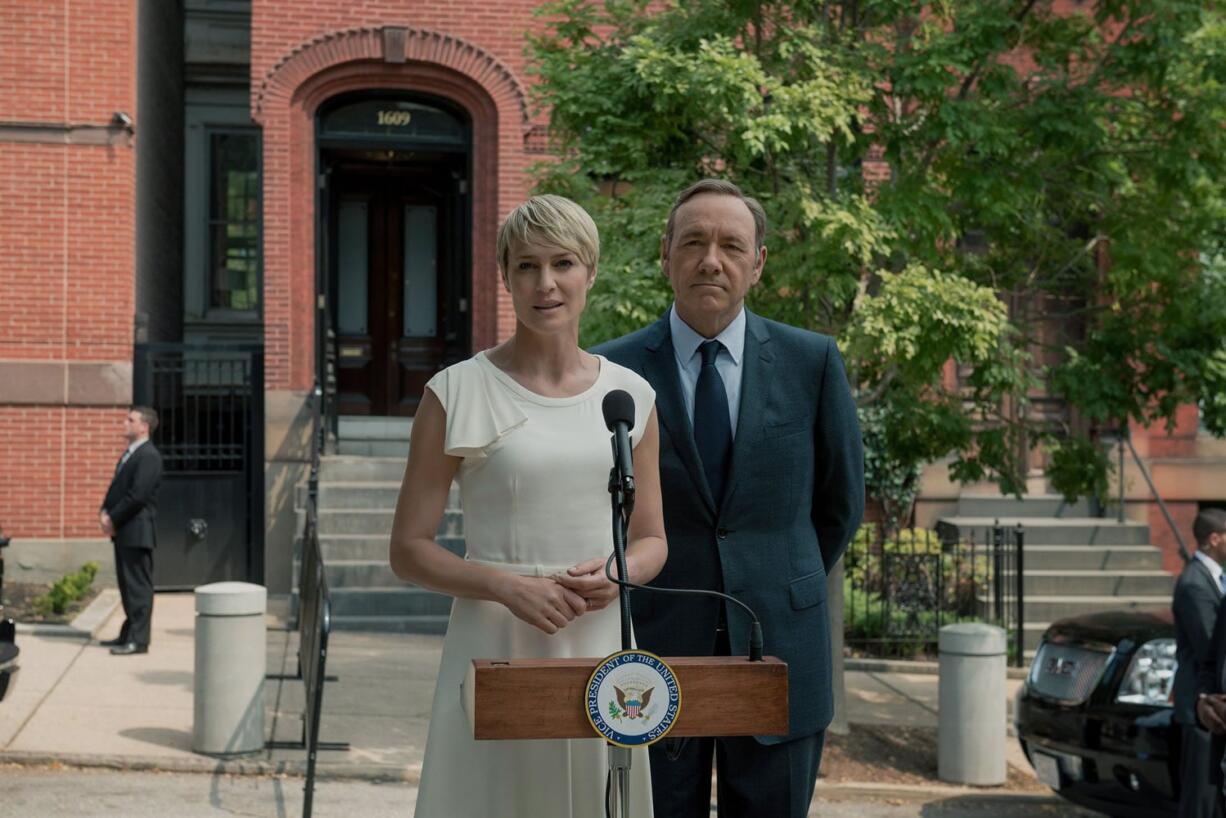 Robin Wright and Kevin Spacey star in &quot;House of Cards.&quot; (Netflix files)