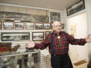 Jim Cobb, Two Rivers Heritage Museum&#039;s president of the board of directors, in the museum&#039;s photography room.