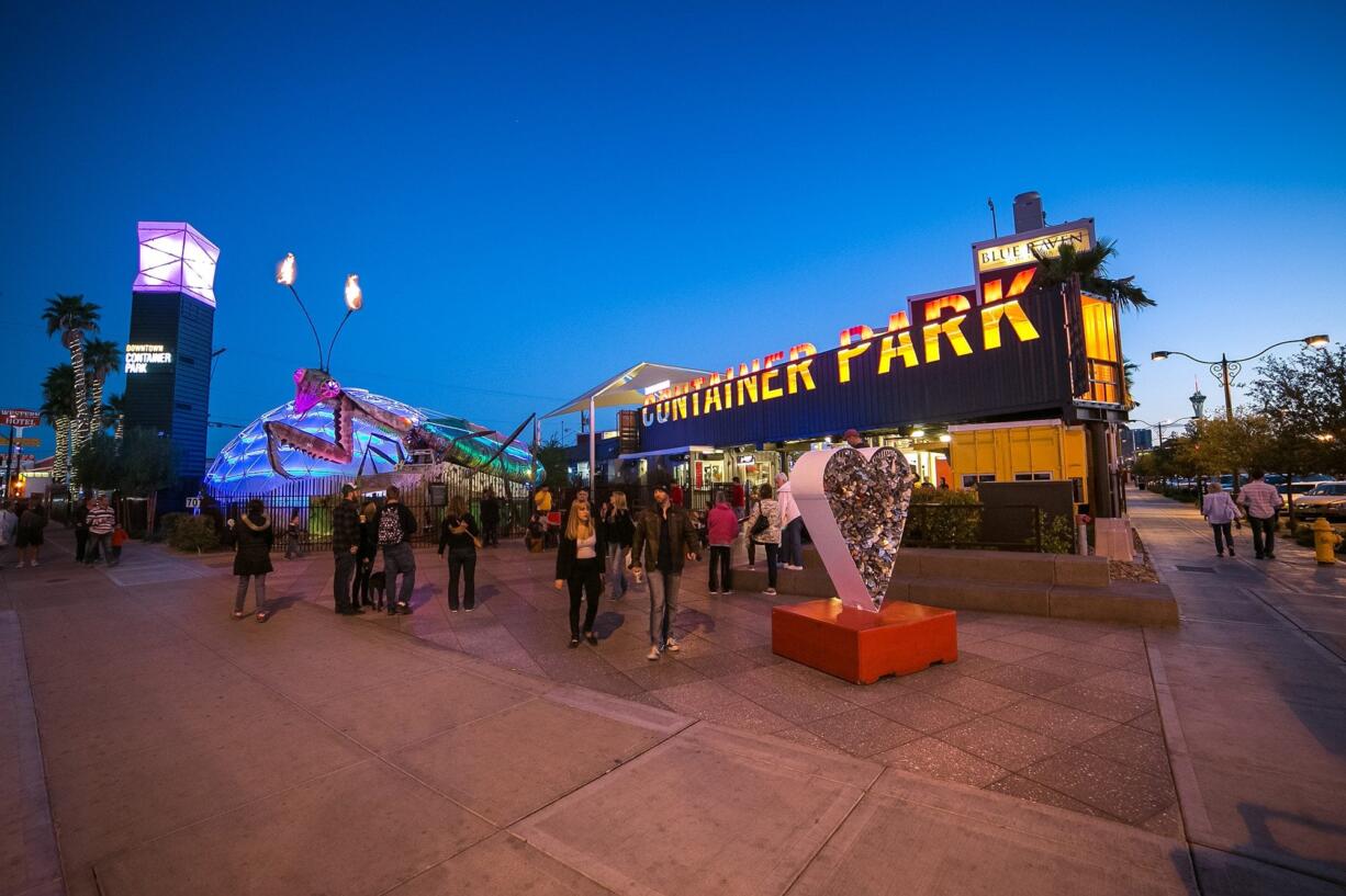 The Container Park in Las Vegas, Nev., which one local resident thinks the Port of Ridgefield should use as a model for waterfront development.