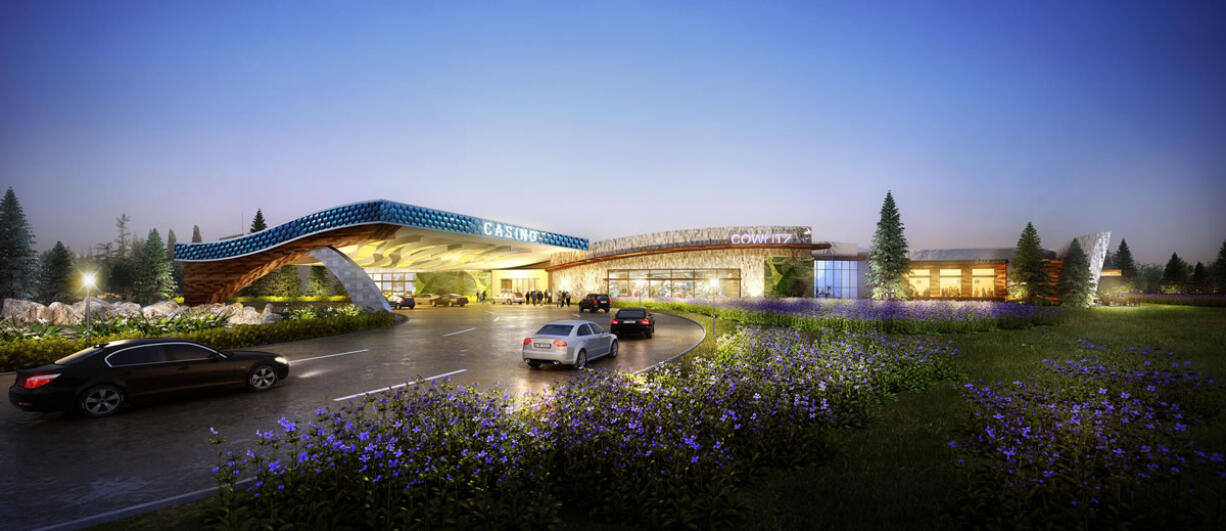 Artist's renderings of the Cowlitz Tribe's $510 million casino-resort project outside of La Center provided by The Freidmutter Group