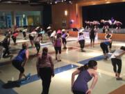 Central Park: More than 75 people came together at Dance for A Cure to benefit the American Cancer Society.