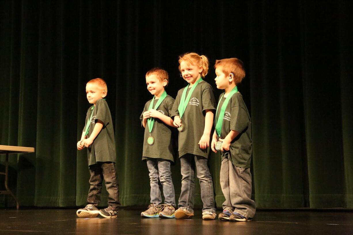 Edgewood Park: Preschoolers at WSD taking part in the annual Flying Hands ASL poetry competition on March 10.