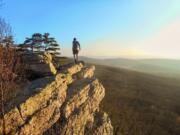 Jeff Garmire takes a break atop Annapolis Rock in Maryland.