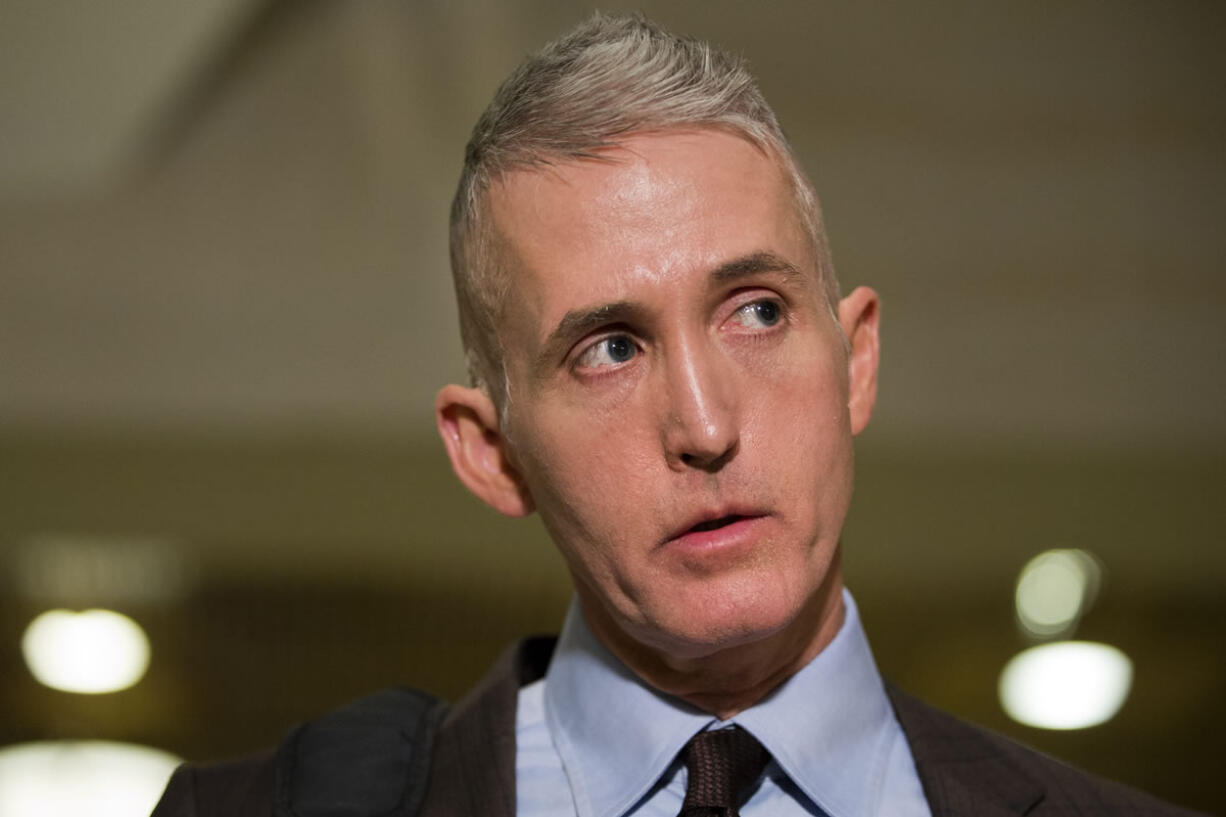 House Benghazi Committee Chairman Rep. Trey Gowdy, R-S.C., speaks to the media on Capitol Hill in Washington.