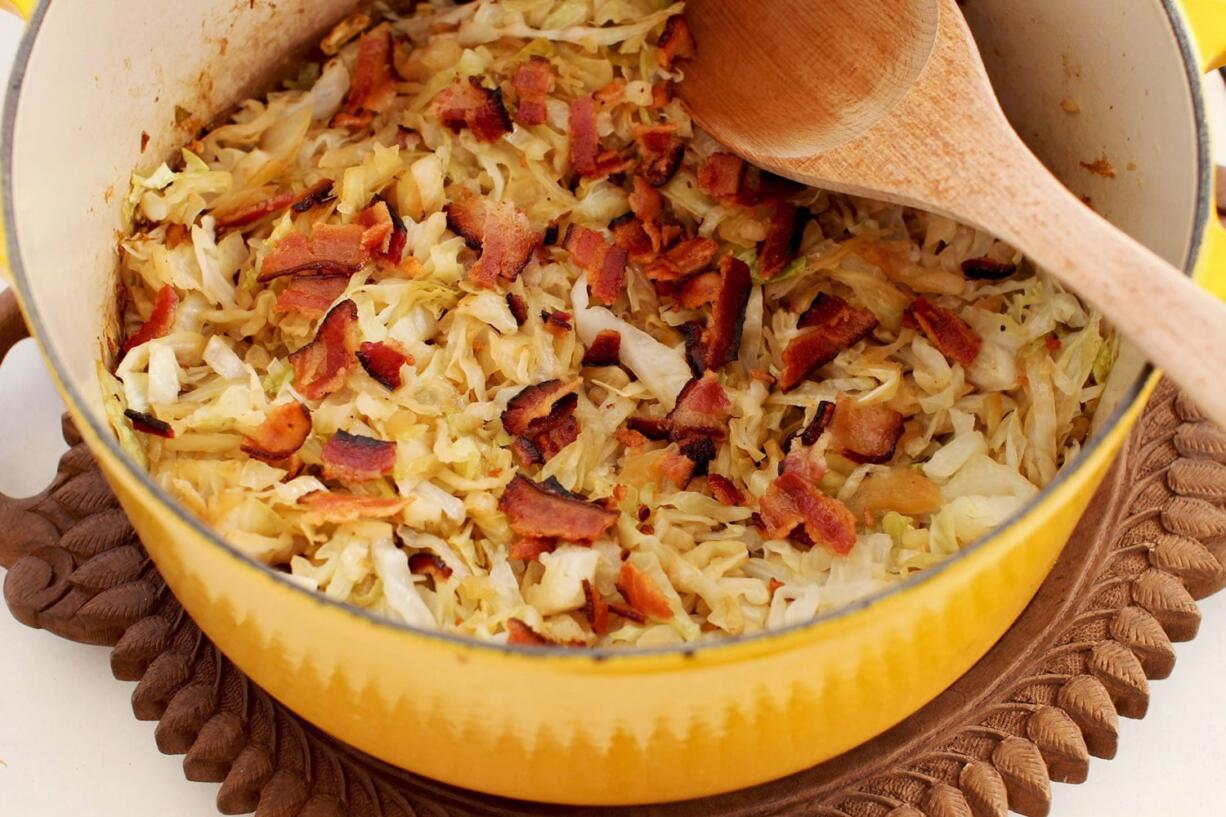 Simple Beer-braised Cabbage With Bacon (Matthew Mead/Associated Press)