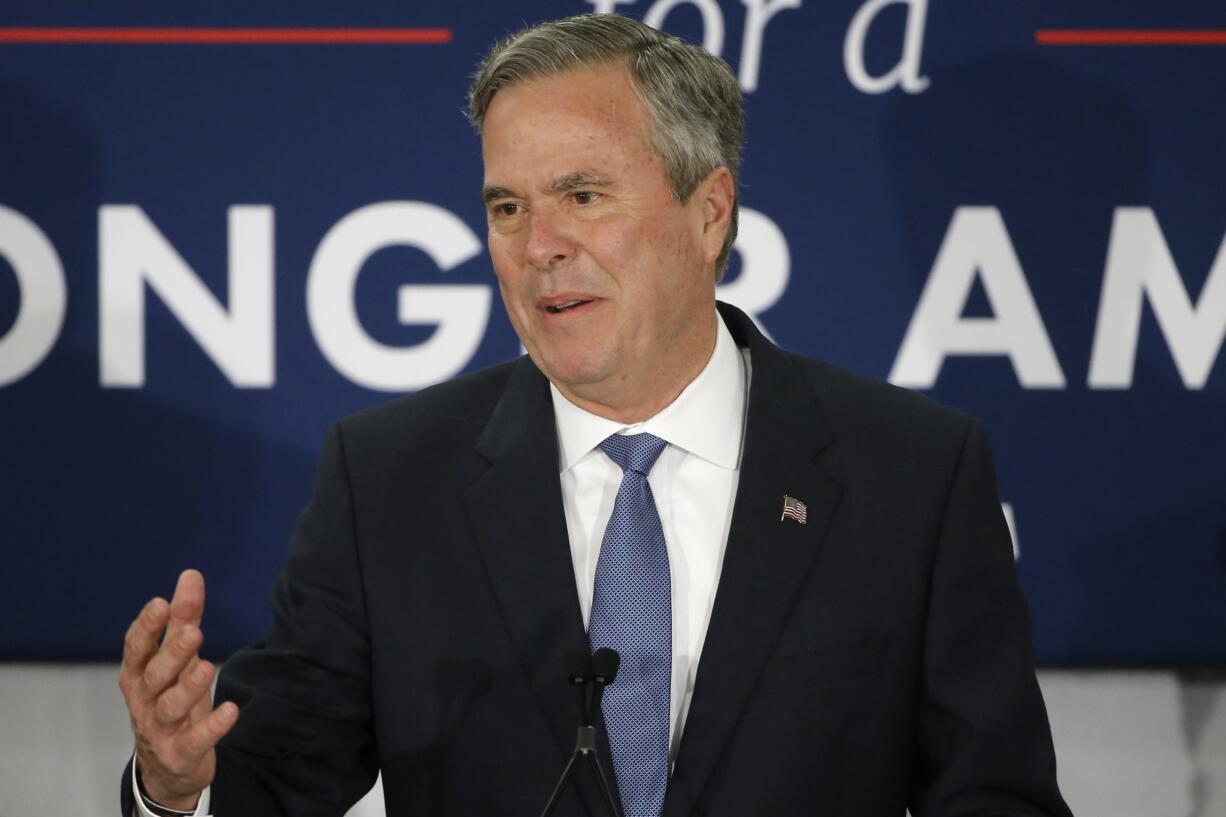 Former Florida Gov. Jeb Bush speaks Feb. 20 at his South Carolina Republican presidential primary rally in Columbia, S.C. An aide with Bush&#039;s failed bid for the Republican nomination says the former Florida governor is meeting privately with all of the remaining GOP candidates, except front-runner Donald Trump.