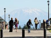 Students make their way on campus at Washington State University Vancouver in this August 2010 file photo.