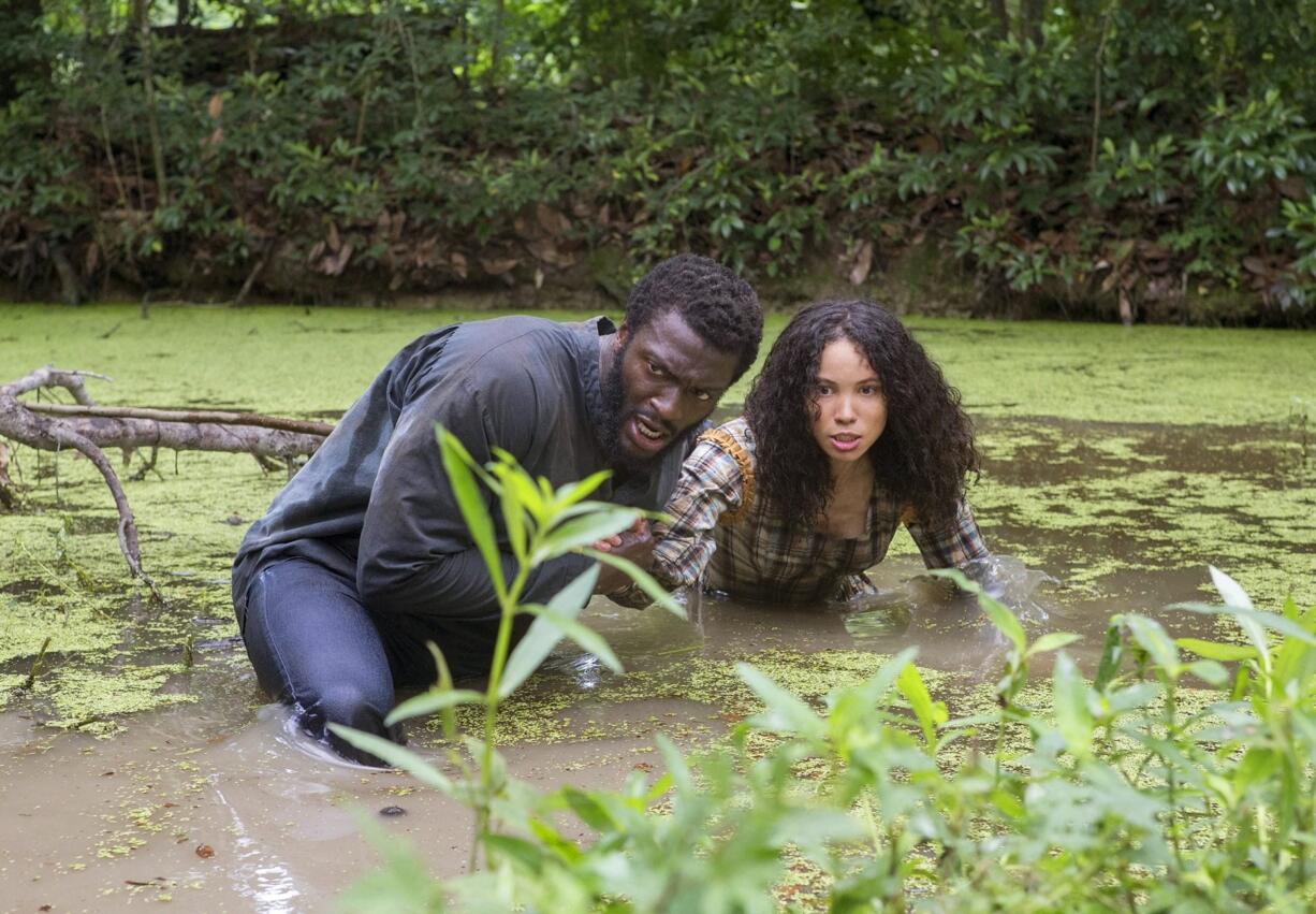 Aldis Hodge, left, and Jurnee Smollett-Bell star in &quot;Underground,&quot; a new drama series on WGN America.