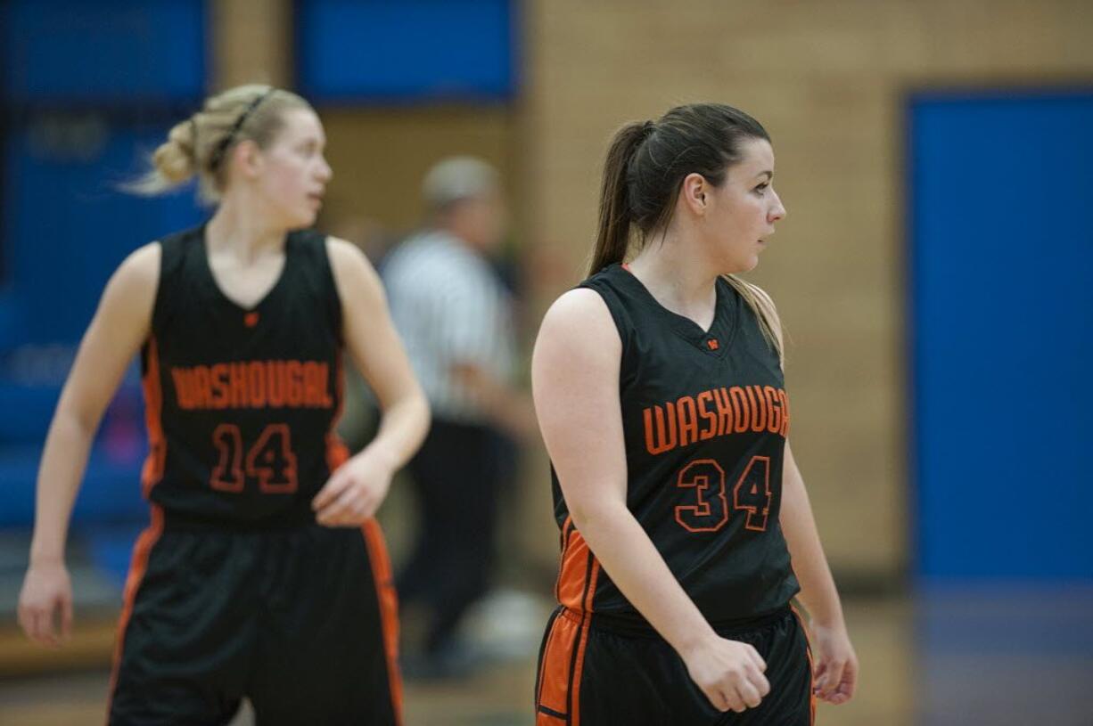 Washougal's Alyssa Blankenship, right, and RaeAnn Allen will both play college basketball in Washington.