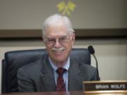 Port commissioner Brian Wolfe at a meeting at the the Port of Vancouver Tuesday April 28, 2015.